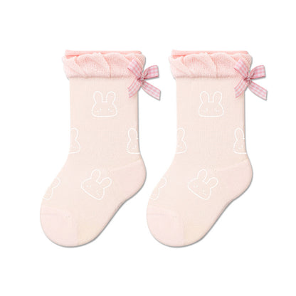 Baby Cotton Socks Breathable Thin Mid-Calf Socks
