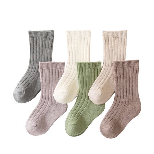 Colorful Cotton Mid-Calf Baby Socks