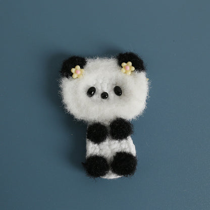 Cartoon Handmade Woven Hair Clips Adorable Kids Hair Accessories