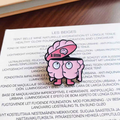 Cartoon Mushroom Cat Enamel Brooch Cute Decorative Pin for Clothing and Bags