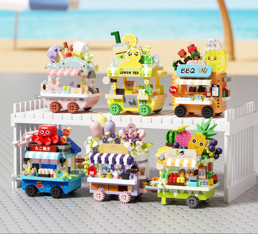 Compatible Lego Street Food Cart Building Blocks Set