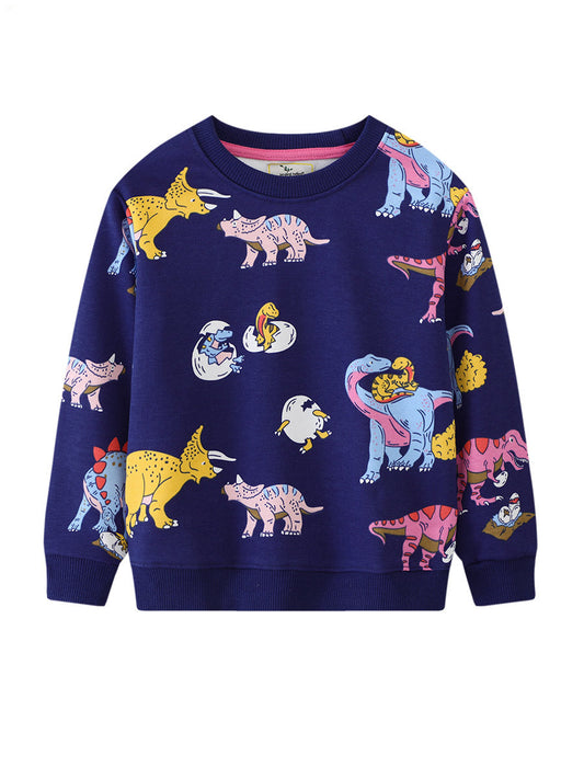 Trendy Cartoon Sweatshirt for Kids - Soft Cotton Pullover