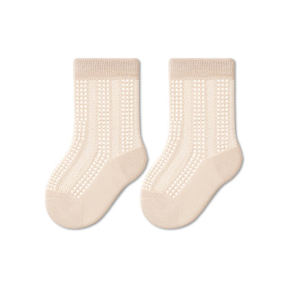 Baby Cotton Socks Breathable Mid-Calf Socks for Boys and Girls