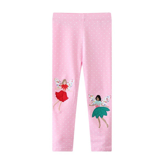 Girls' Slim Fit Cotton Trousers for Kids