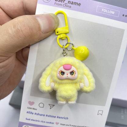 Plush Bow Tie Big-Eared Doll Keychain