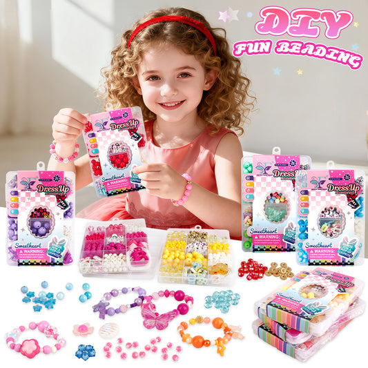 DIY Beads Bracelet Craft Kit for Kids - Colorful Bead Accessories
