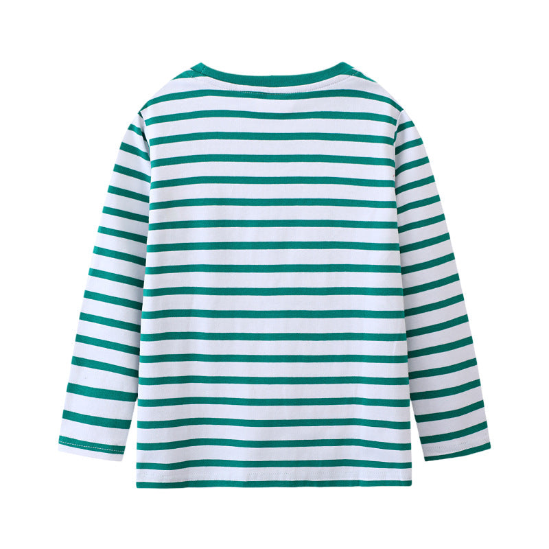 Embroidered Excavator Long Sleeve T-Shirt for Boys