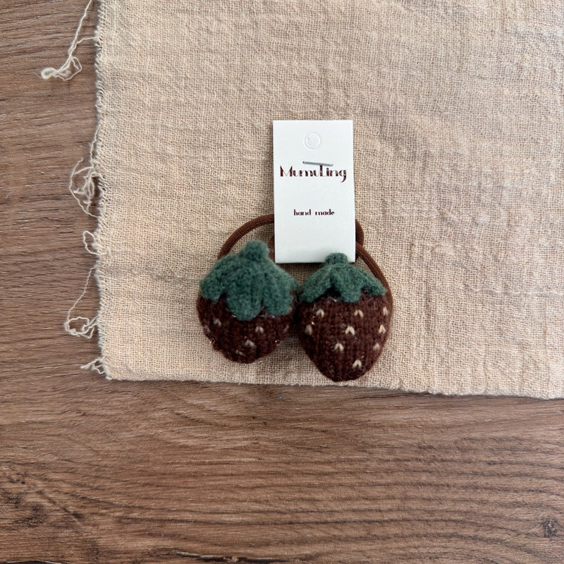 Children's Strawberry Pumpkin Hair Accessories Cute Knit Headbands