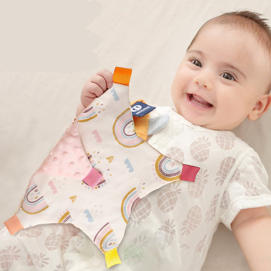 Baby Comfort Blanket with Animal Pattern - Double-Sided Cotton