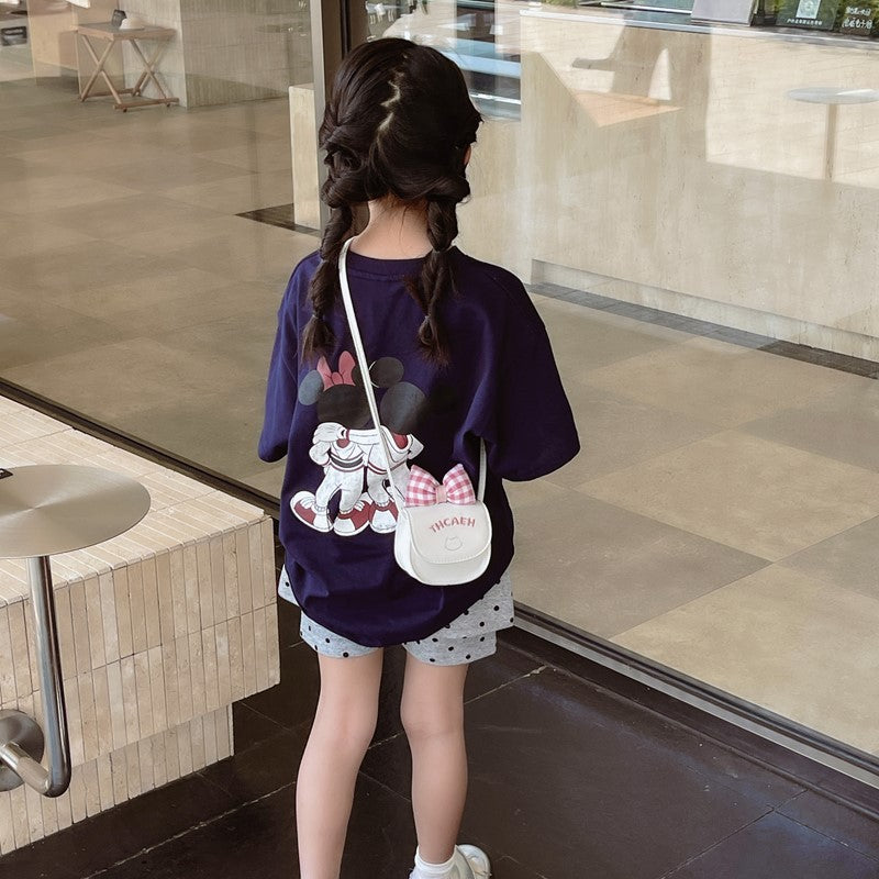Trendy Mini Crossbody Bag with Cute Bow for Kids