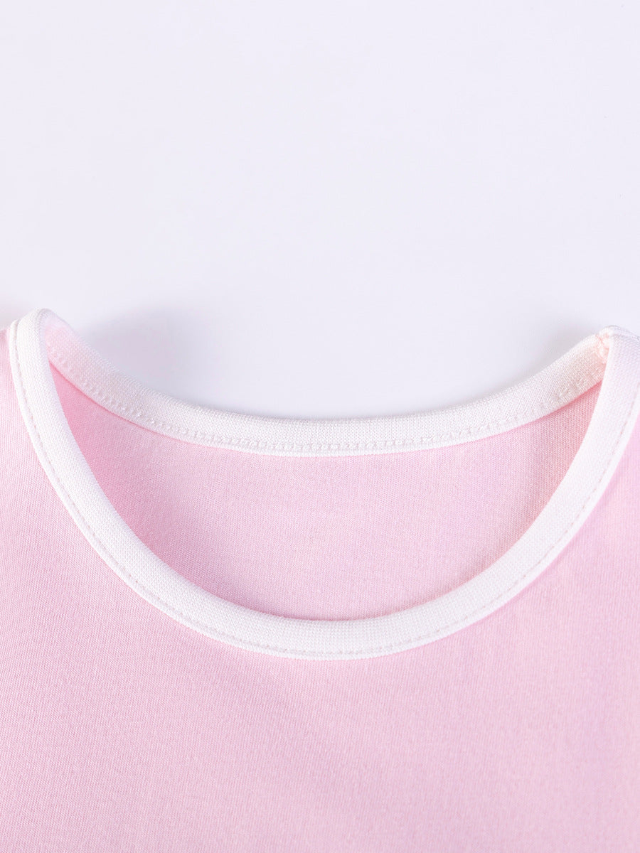 Summer Girls' Cartoon Two-Piece Outfit