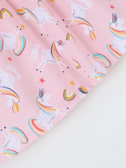 Summer Cute Cartoon A-Line Dress for Toddler Girls