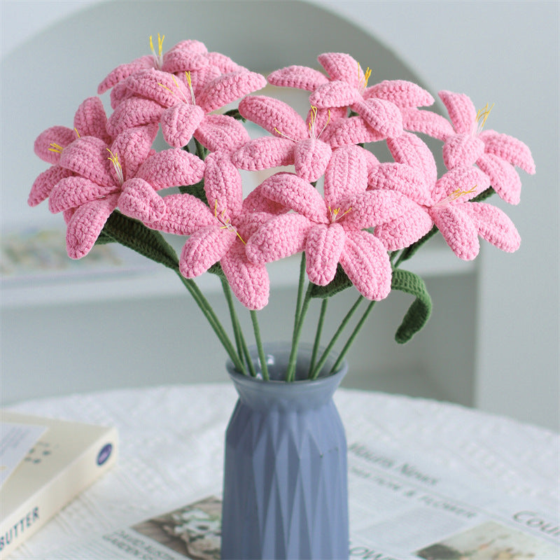 Single Stem Dried Flower Rose Tulip Bouquet Decor