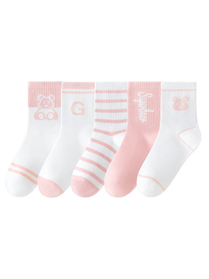 Colorful Cartoon Kids Cotton Basketball Socks