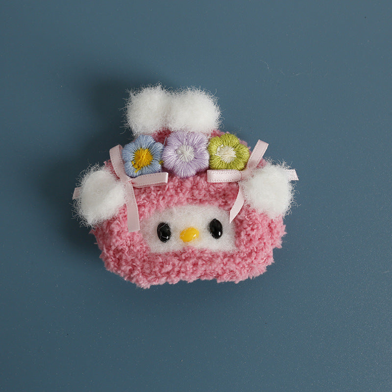 Cartoon Handmade Woven Hair Clips Adorable Kids Hair Accessories