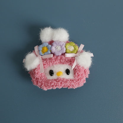 Cartoon Handmade Woven Hair Clips Adorable Kids Hair Accessories