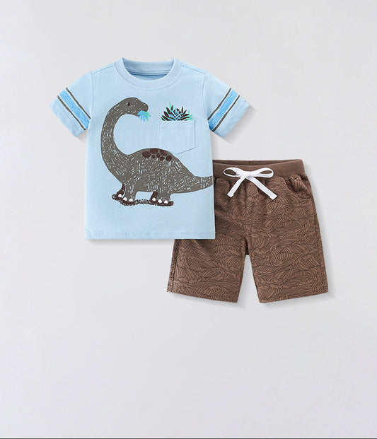 Children's Cartoon Animal T-Shirt Cotton Short Sleeve Outfit