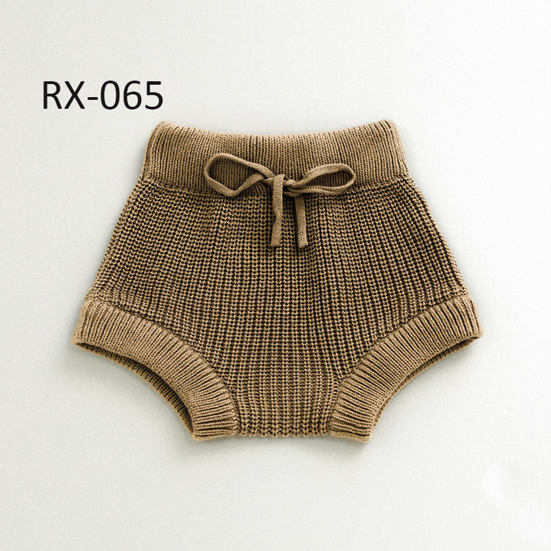Hand-Knitted Baby Shorts Soft Cotton All-Season Unisex