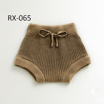 Hand-Knitted Baby Shorts Soft Cotton All-Season Unisex