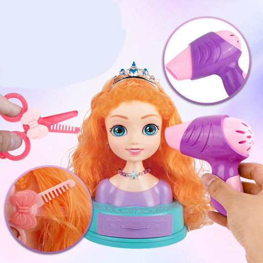 Children's Styling Hair Doll Head with Makeup Accessories