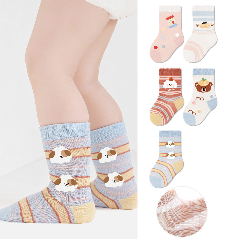 Cartoon Baby Socks Breathable Cotton Ankle Socks