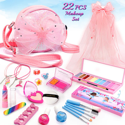 Girls' Makeup Play Set with Stylish Handbag