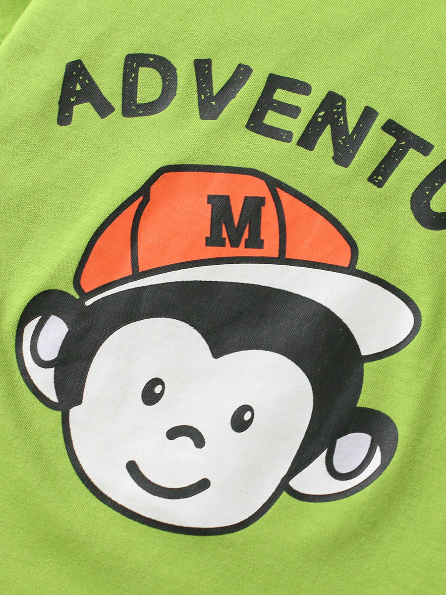 Summer Cartoon Cotton Short Sleeve Boys' Set