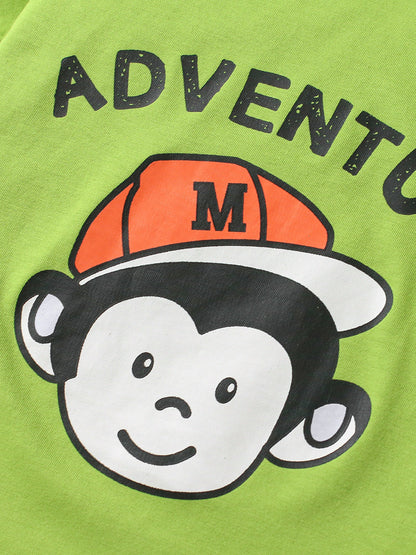 Summer Cartoon Cotton Short Sleeve Boys' Set