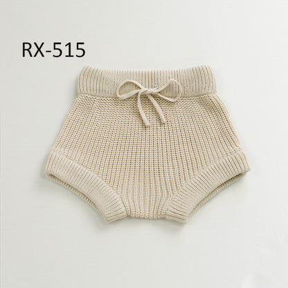 Hand-Knitted Baby Shorts Soft Cotton All-Season Unisex