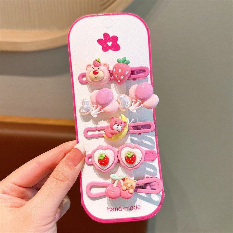 Cute Cartoon Dopamine Hair Clips for Girls - Princess Series Hair Accessories