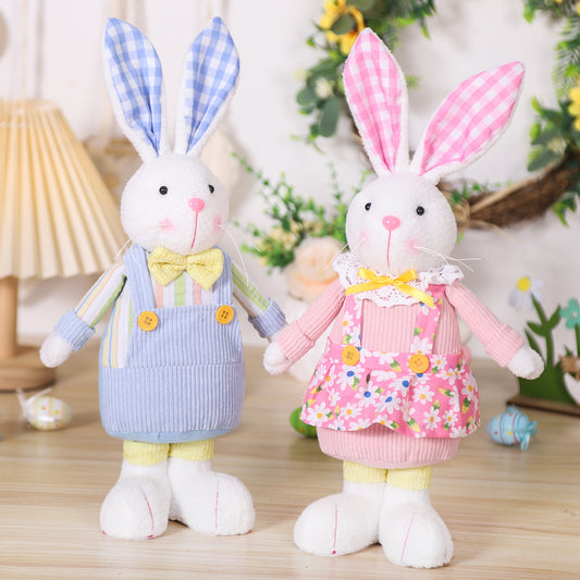 Easter Bunny Plush Toy - Standing Rabbit Decoration for Kids