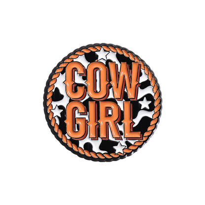 Brown Series Denim Hat Brooch Cute Versatile Travel Adventure Metal Badge Fashion Accessory