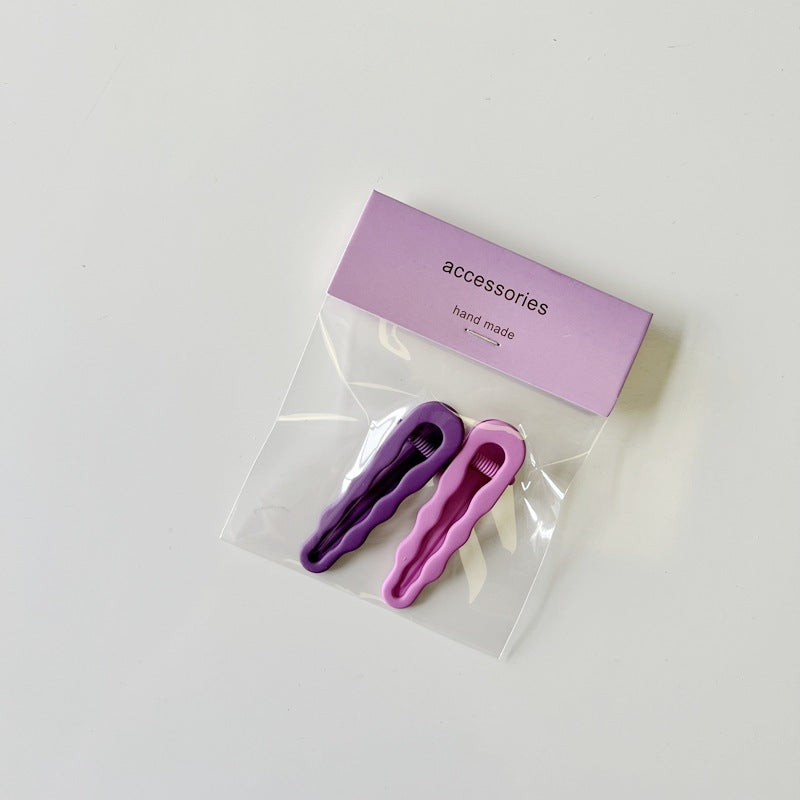 Colorful Wave Pattern Hair Clips Set for Kids