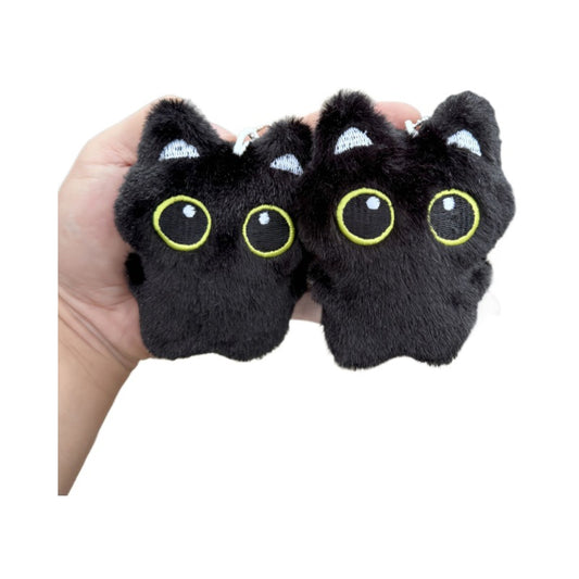 Cute Black Cat Plush Keychain Toy - Perfect for Bags