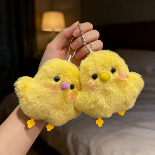 Cute Plush Baby Chick Keychain Animal Doll Cartoon Hanging Pendant