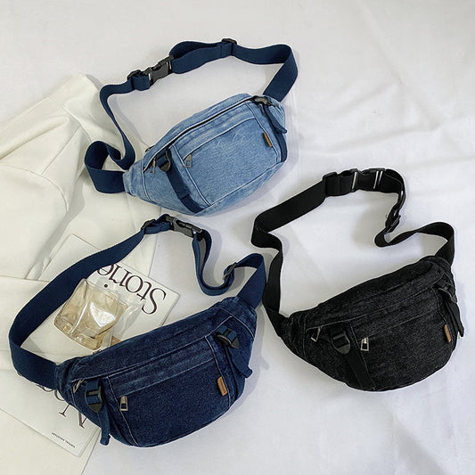 Trendy Denim Crossbody Bag for Women