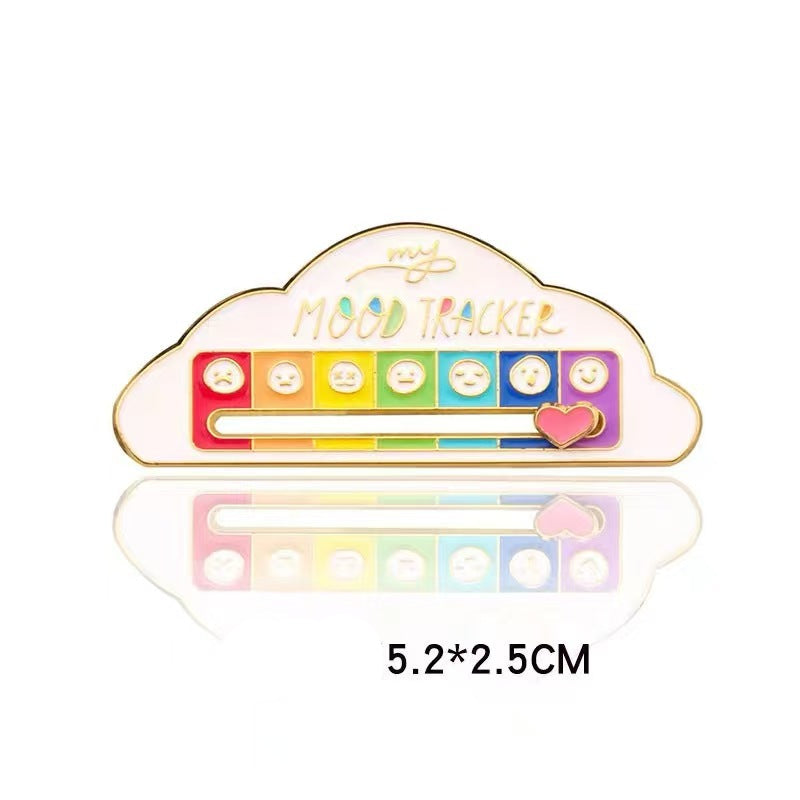 Mood Energy Transformation Brooch Smiley Face Metal Badge