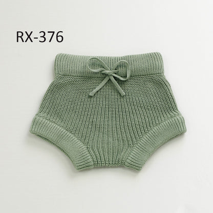 Hand-Knitted Baby Shorts Soft Cotton All-Season Unisex