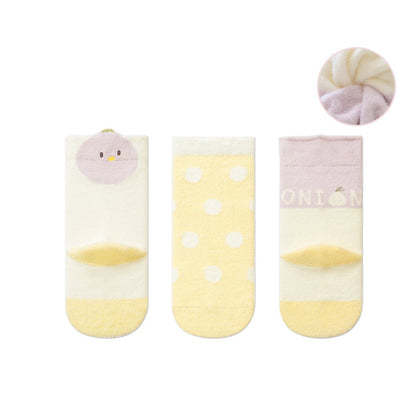 Warm Cozy Striped Children's Socks Comfortable Mid-Calf Socks