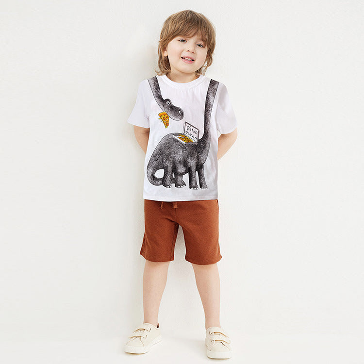 Summer Boys' Cute Sports T-Shirt and Shorts Set