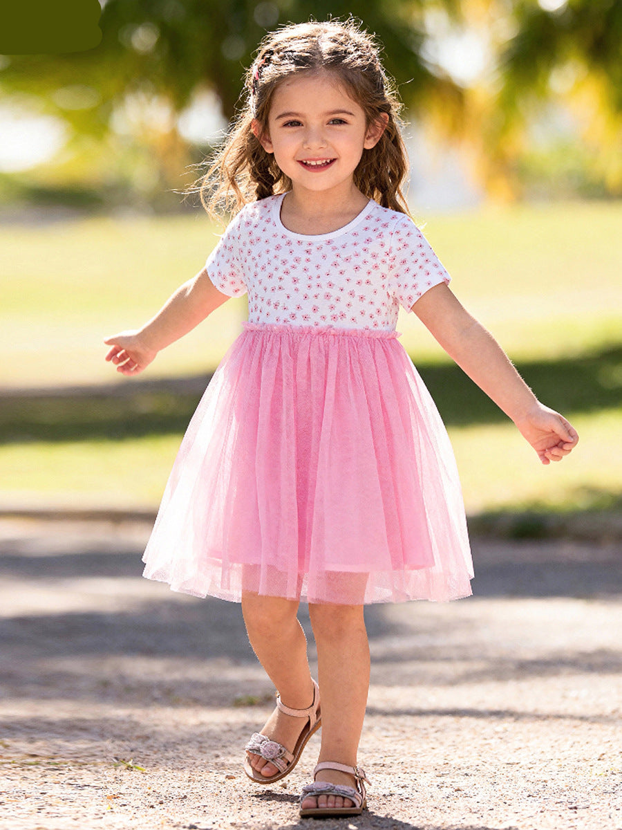 Summer Girls' Cute Princess Dress Cotton Tulle Skirt