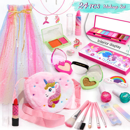 Girls' Makeup Play Set with Stylish Handbag