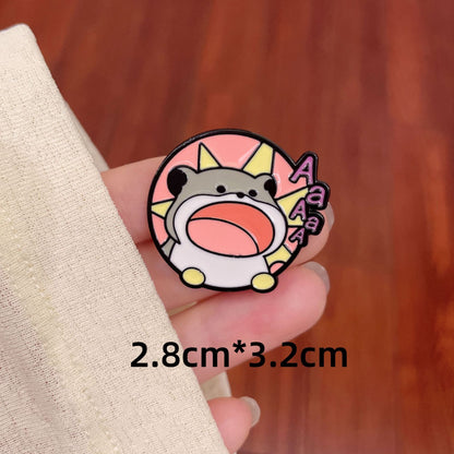 Cute Hamster Selfie Brooch Cartoon Animal Metal Badge Gift