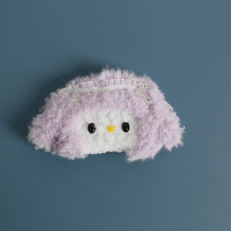 Cartoon Handmade Woven Hair Clips Adorable Kids Hair Accessories