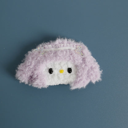 Cartoon Handmade Woven Hair Clips Adorable Kids Hair Accessories