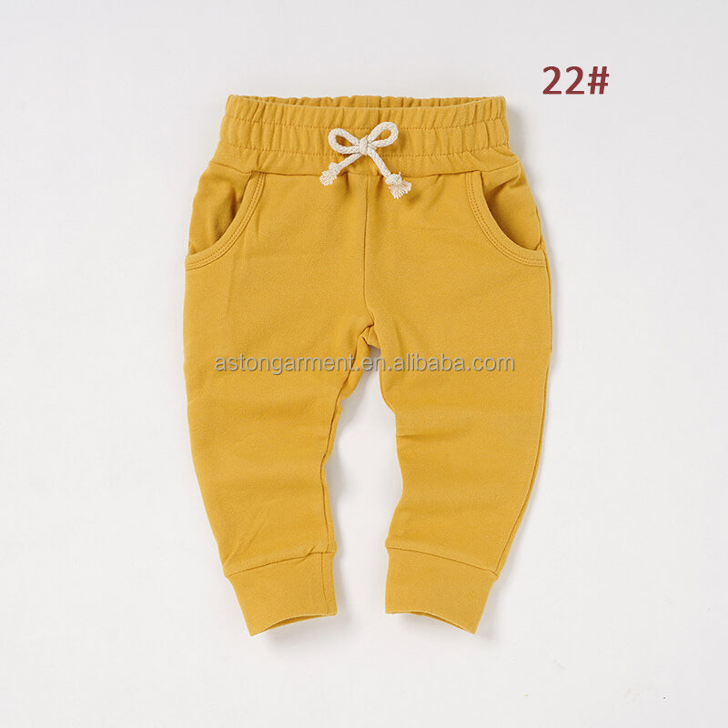 Casual Organic Cotton Baby Pants With Drawstring