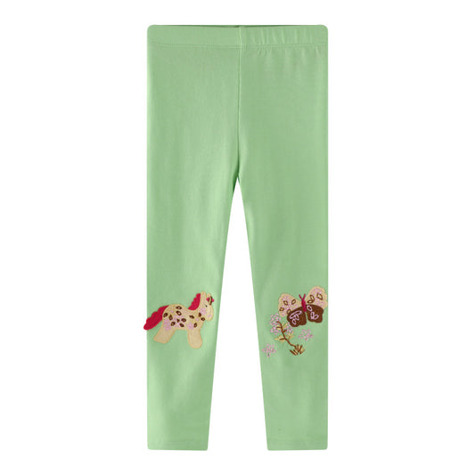 Girls' Cotton Leggings with Princess Skirt for Casual Wear