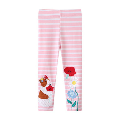 Girls' Cotton Solid Leggings for All Seasons