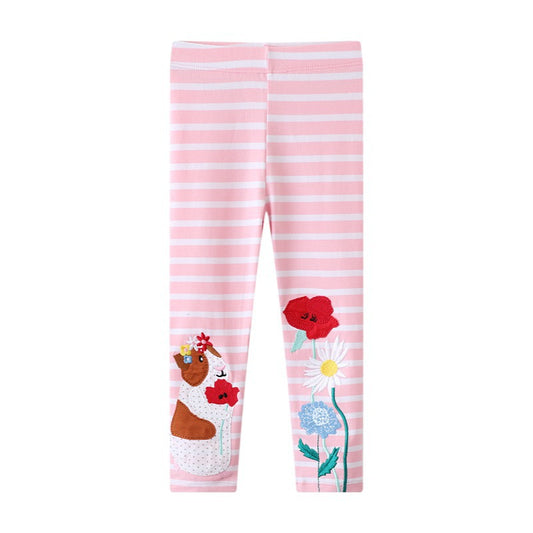 Girls' Cotton Solid Leggings for All Seasons