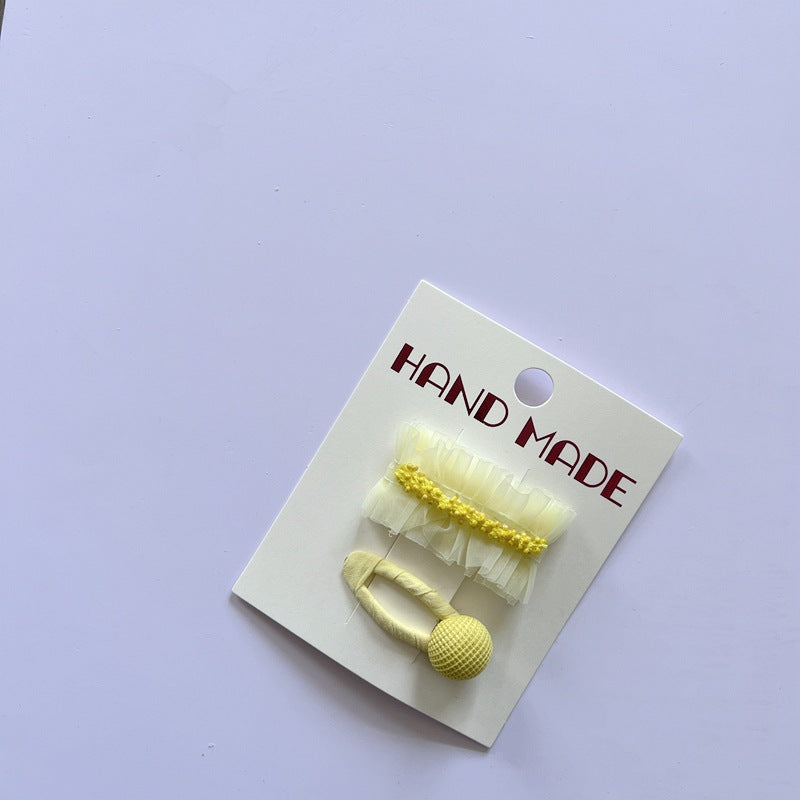 Cute Children's Mesh Beaded Hair Clips for Girls